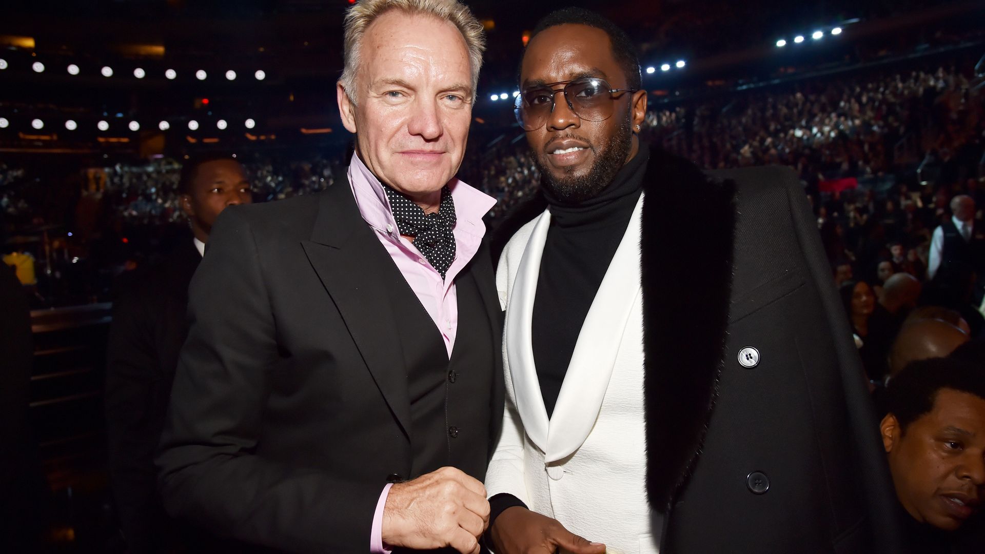 Recording artists Sting and Sean 'P Diddy' Combs in 2018