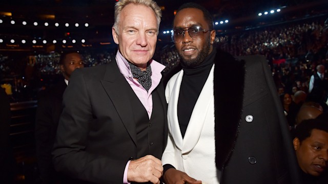 Recording artists Sting and Sean 'P Diddy' Combs in 2018