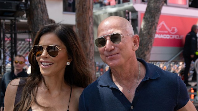 Jeff Bezos and Lauren Sanchez in the Formula 1 paddock on 25 May 2025. Celebrities from all over the world gathered to watch this weekend s race in Monaco. 