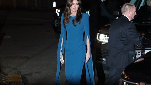 Britain's Catherine, Princess of Wales arrives to attend the Royal Variety Performance at the Royal Albert Hall in London on November 30, 2023