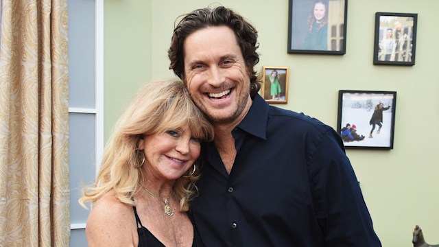 Oliver Hudson and Goldie Hawn attend "The Christmas Chronicles" Premiere on November 12, 2018