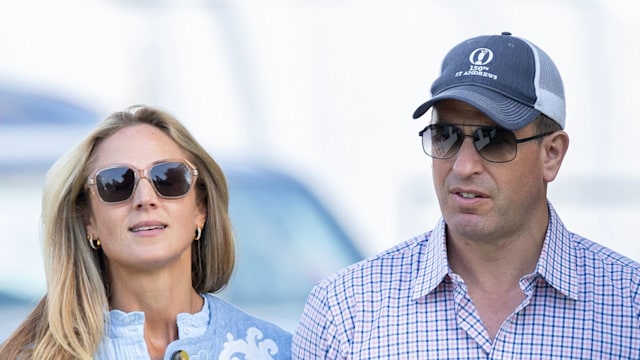 peter phillips holding hands with girlfriend harriet