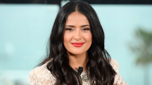 Salma Hayek speaks on stage during the 71st annual Cannes Film Festival