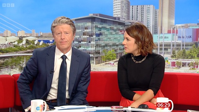 Nina Warhurst and Charlie Stayt on BBC Breakfast