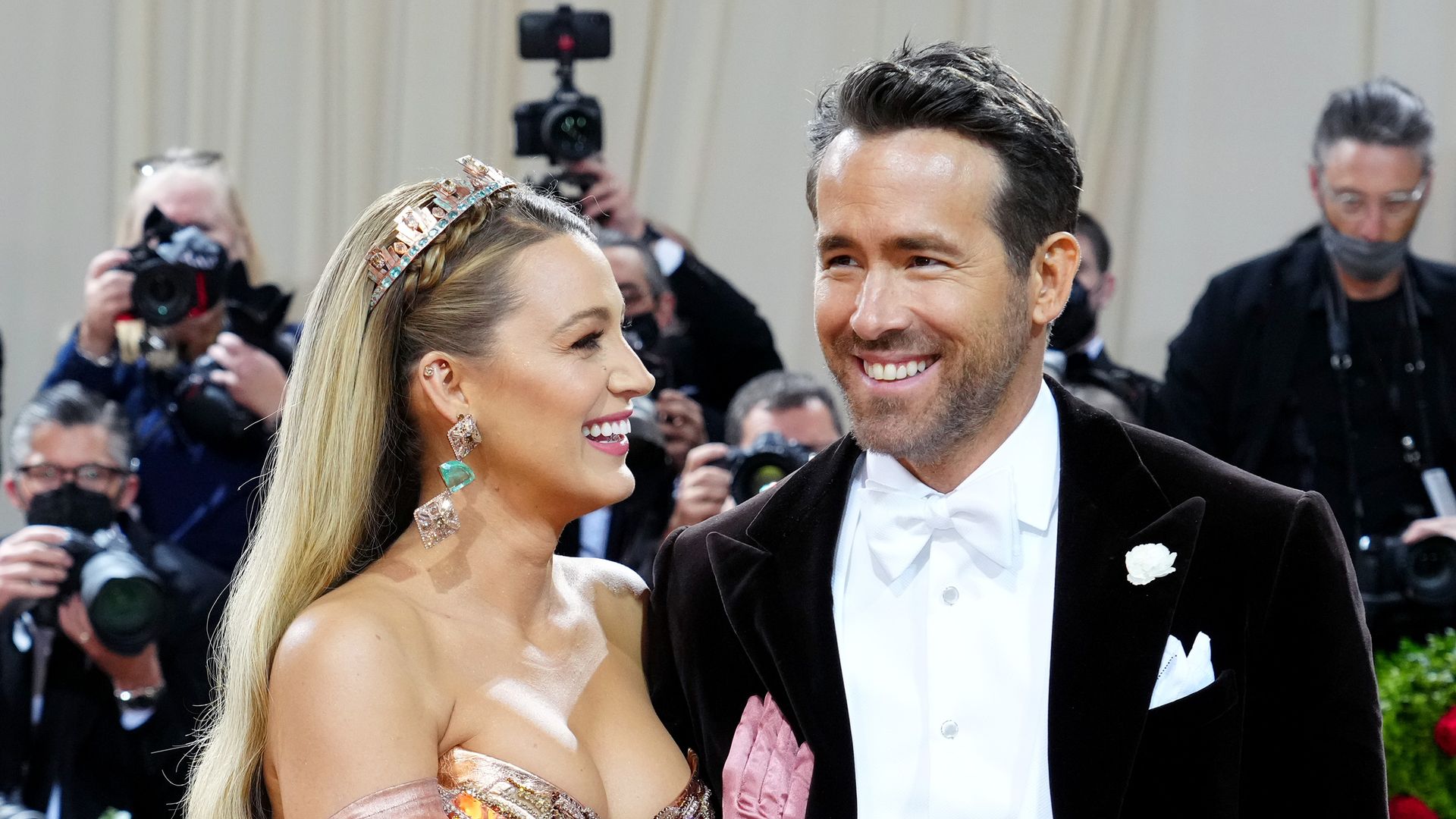 Blake Lively and Ryan Reynolds attend The 2022 Met Gala Celebrating "In America: An Anthology of Fashion"