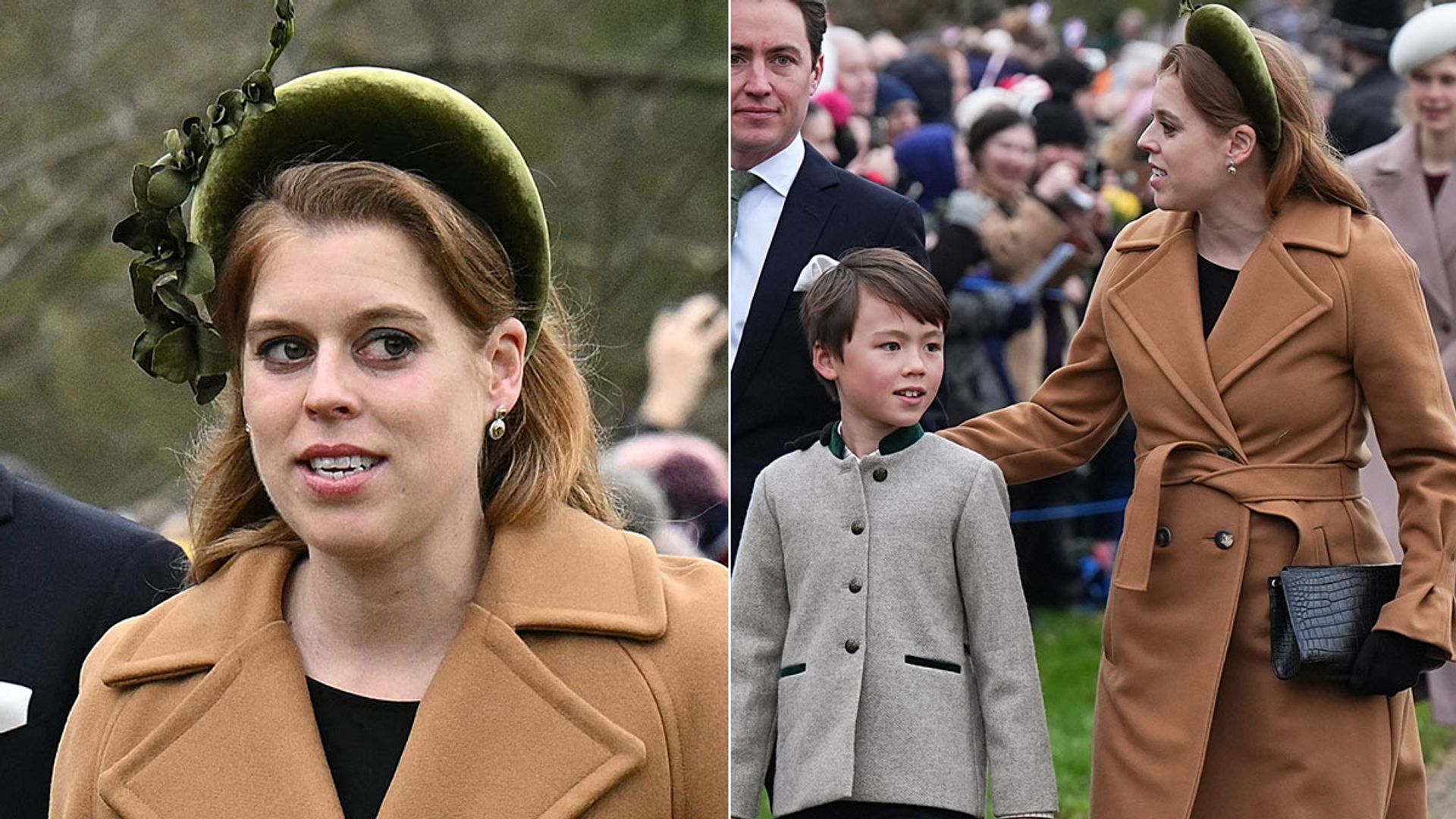 Pregnant Princess Beatrice looks glowing in bump-skimming coat on Christmas Day walkabout