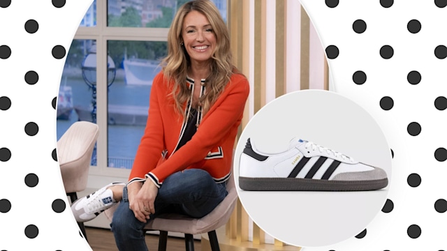 polka dot background cat deeley adidas samba trainers 