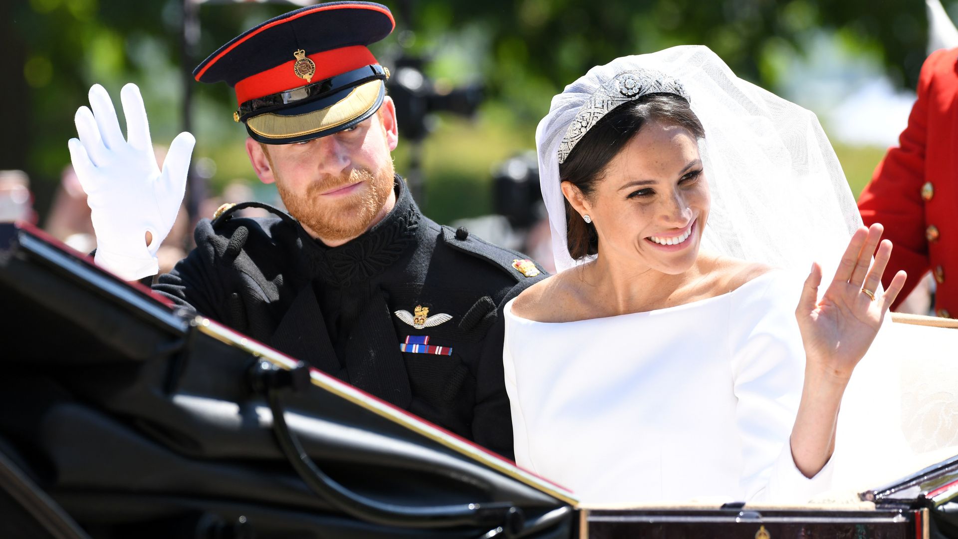  Prince Harry and Meghan in the Ascot Landau carriage 