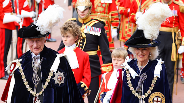 Charles and Camilla in Garter robes