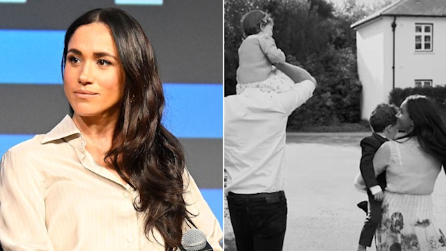 Split of Meghan Markle and Harry and Meghan with Archie and Lilibet