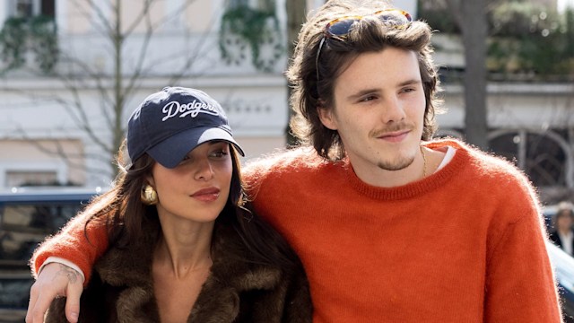 Cruz Beckham and Jackie Apostel are seen during the Womenswear Fall/Winter 2025/2026 as part of Paris Fashion Week on March 07, 2025 in Paris, France. (Photo by Arnold Jerocki/Getty Images)