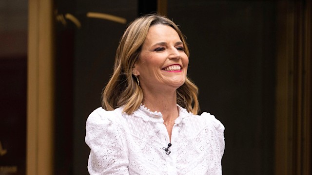 Savannah Guthrie walking outside 