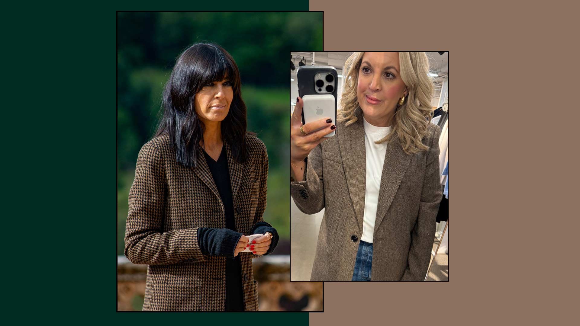 Claudia Winkleman on the traitors and Leanne Bayley from HELLO!