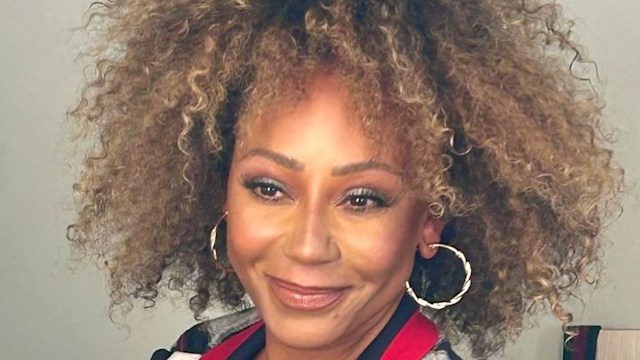 Former Spice Girl Mel B wearing a check top on Instagram