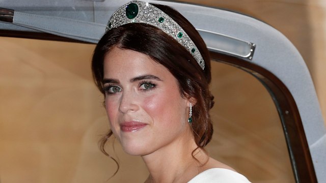 Princess Eugenie of York arrives for her marriage to Jack Brooksbank at St George's Chapel, Windsor Castle 