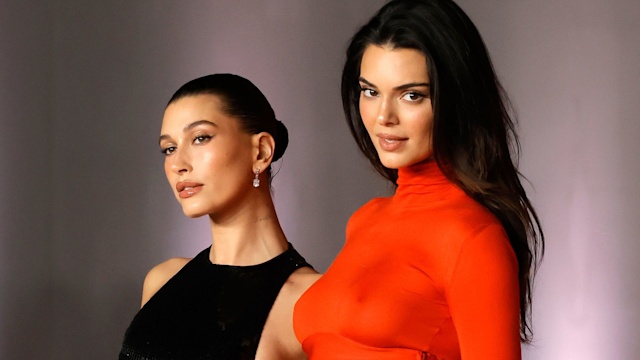 Hailey Bieber and Kendall Jenner attend the 3rd Annual Academy Museum Gala at Academy Museum of Motion Pictures on December 03, 2023 in Los Angeles, California