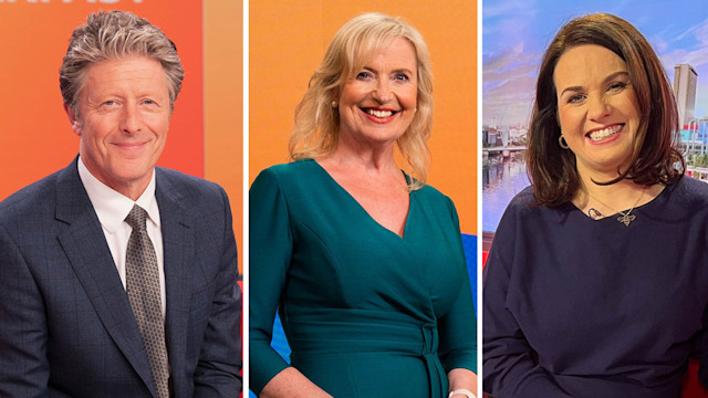 Charlie Stayt, Carol Kirkwood, Nina Warhurst split image