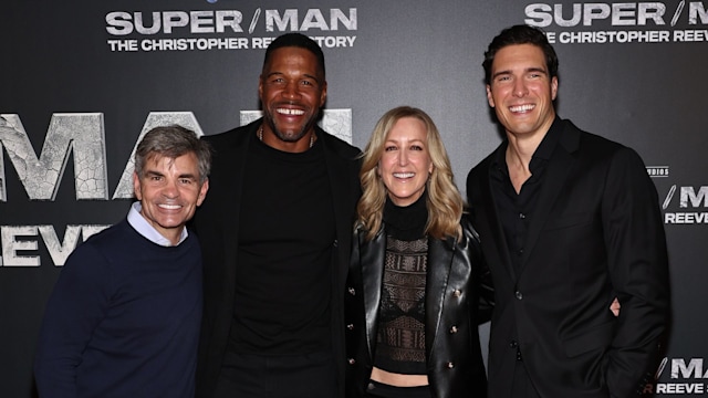 George Stephanopoulos, Michael Strahan, Lara Spencer and Will Reeve  super/man the christopher reeve story premiere