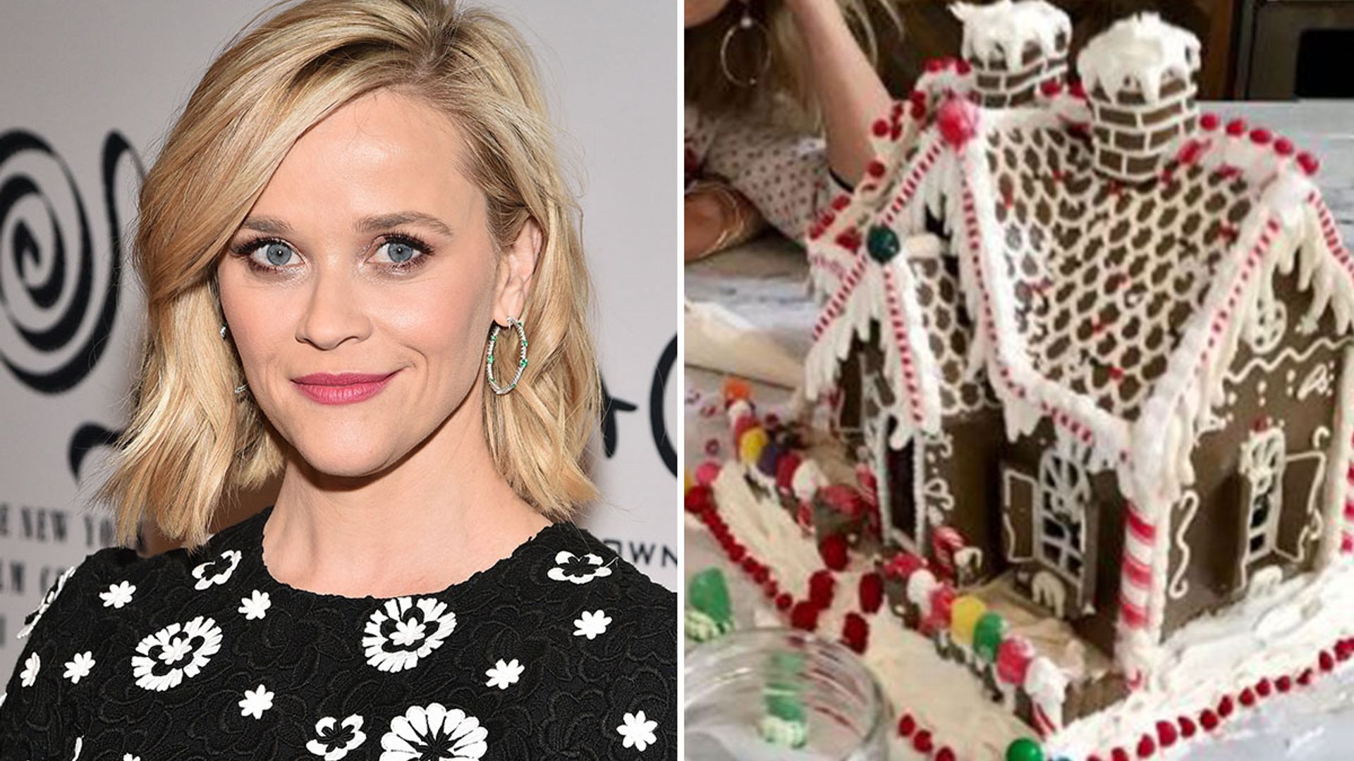 reese witherspoon gingerbread house