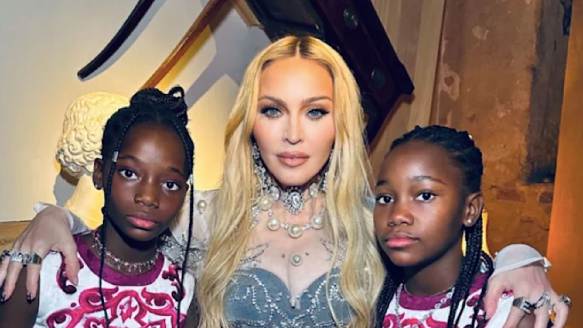 Madonna shows off youthful appearance as she hints at special project with daughters Estere and Stella