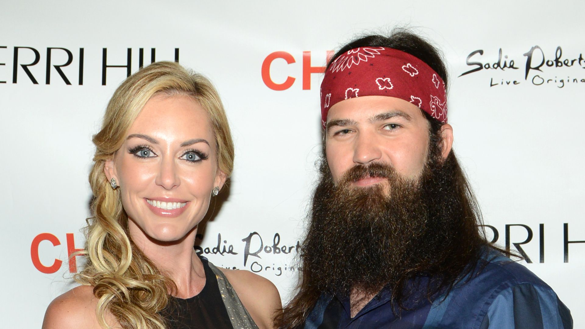 Jessica Robertson and Jep Robertson attend the Evening By Sherri Hill 