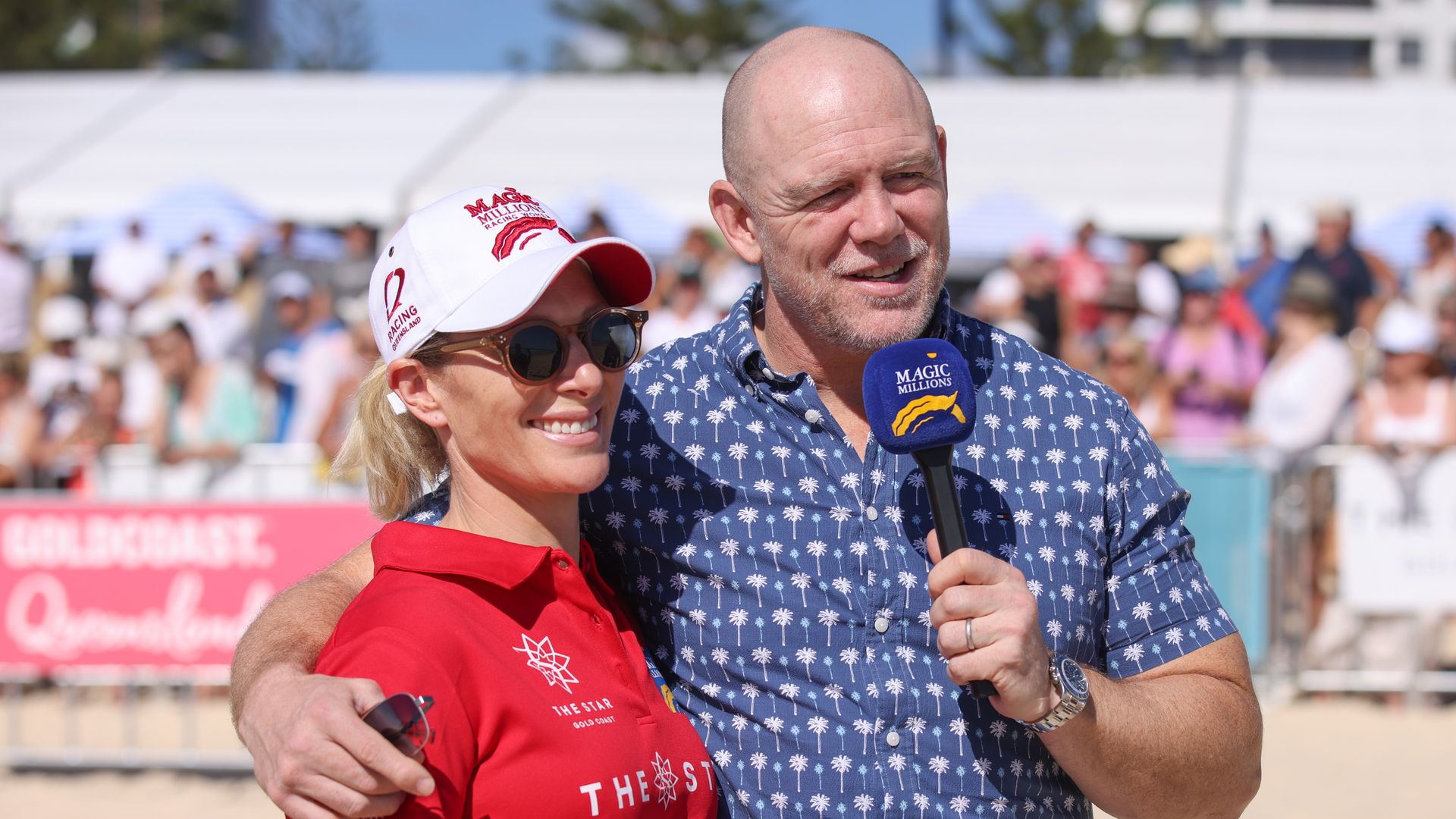 Zara Tindall is ultra-leggy in tiny shorts to support husband Mike