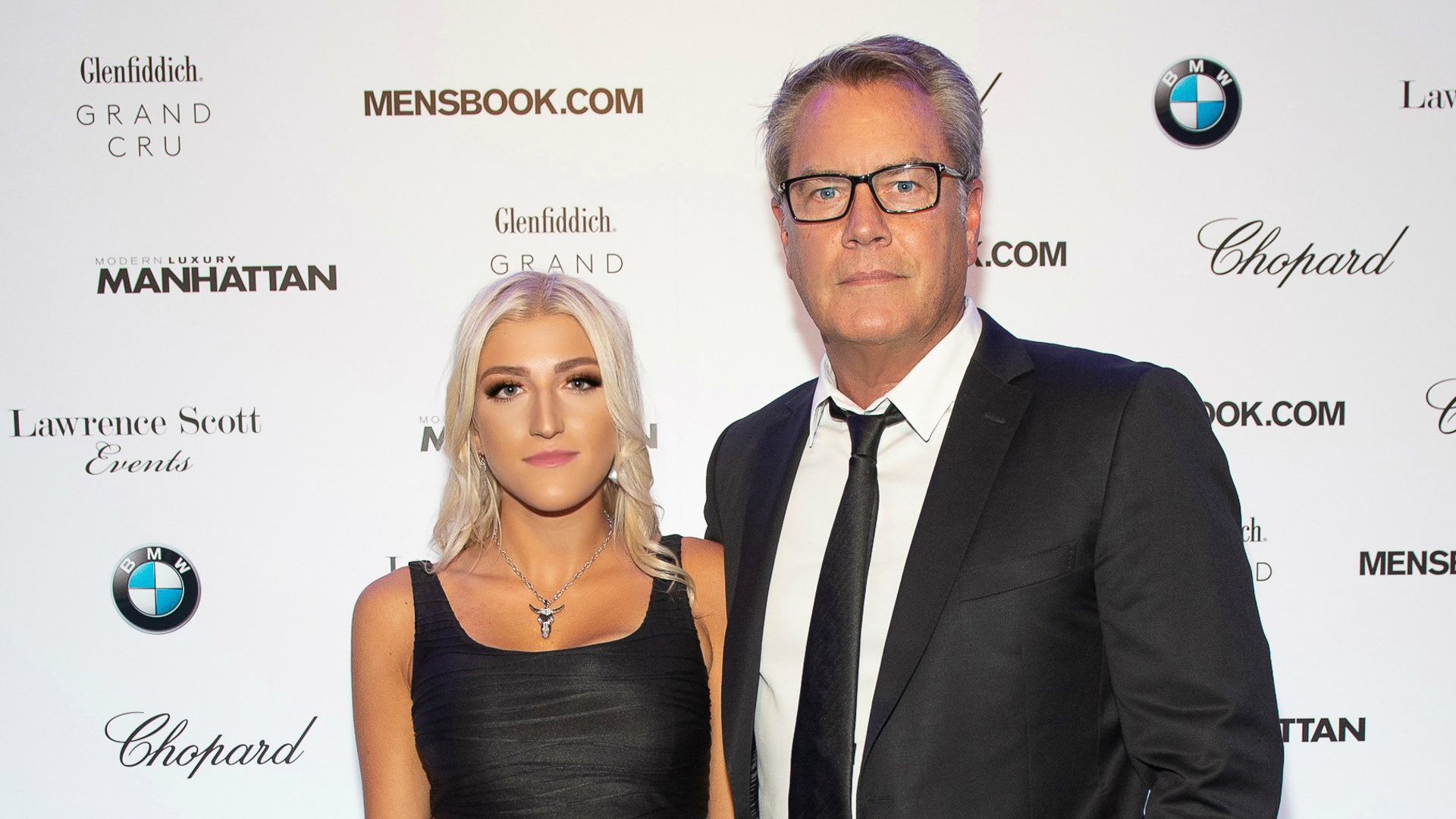 Alba Jancou and Peter Cook attend the Manhattan Magazine and Mensbook.com event on October 22, 2019 in New York City