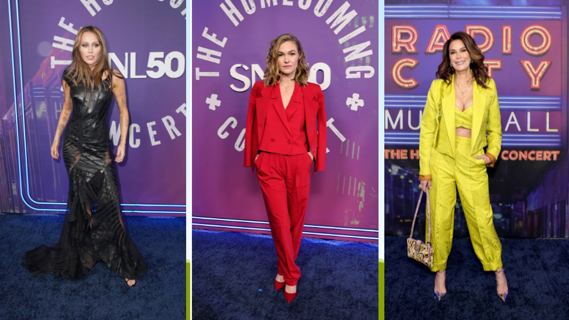 Miley Cyrus leads best dressed on SNL Homecoming Concert red carpet