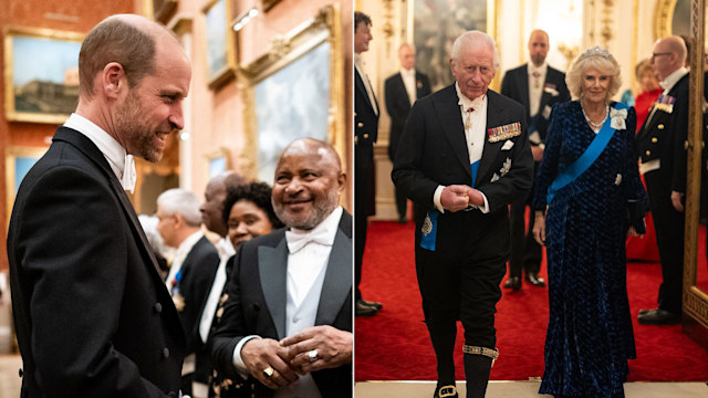 William joined the King and Queen at diplomatic reception