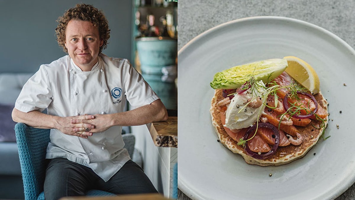 Tom Kitchin's recipe for pancakes with smoked salmon and his secret for