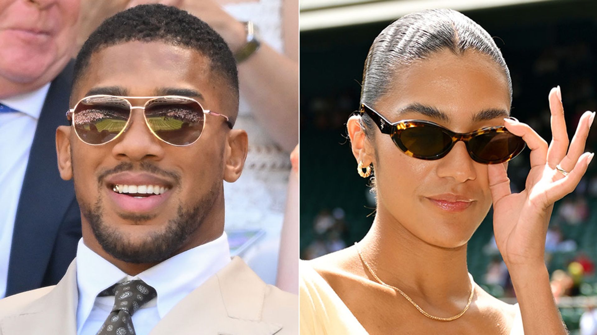 Anthony Joshua and Olivia Dean make a grand entrance on Day 5 of Wimbledon