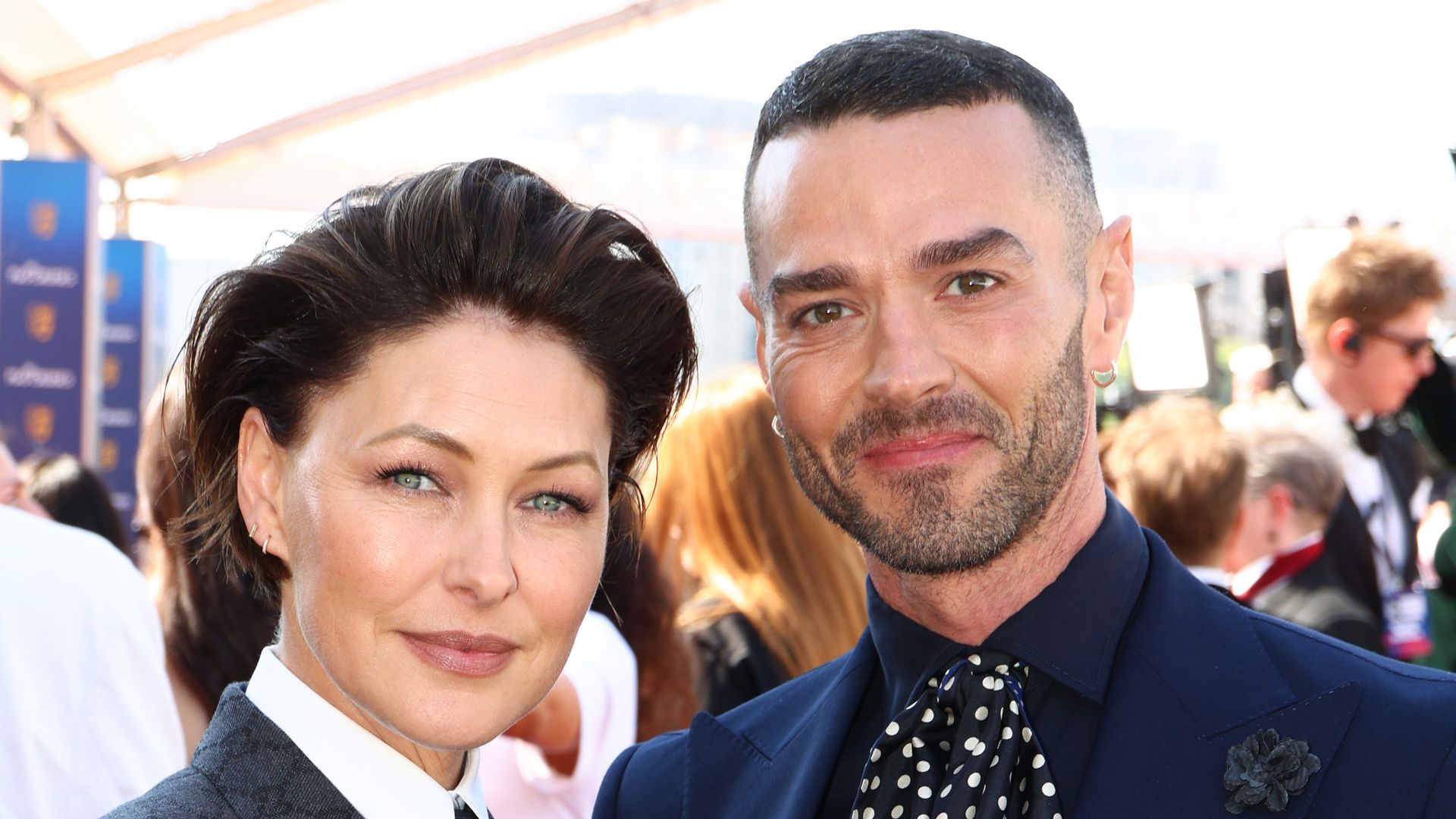 Emma and Matt Willis in formal attire