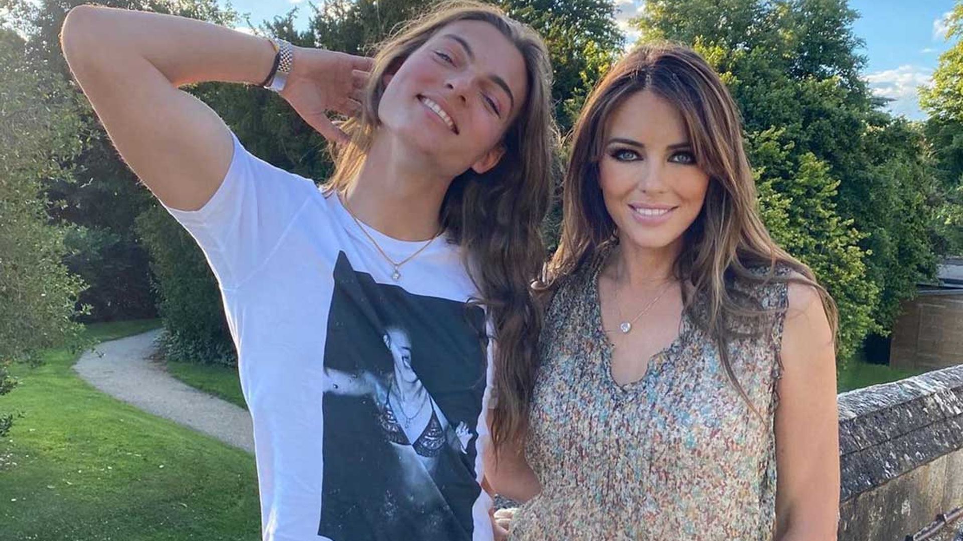 elizabeth hurley son damian mothers day