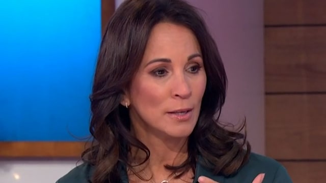 Andrea McLean in a green top