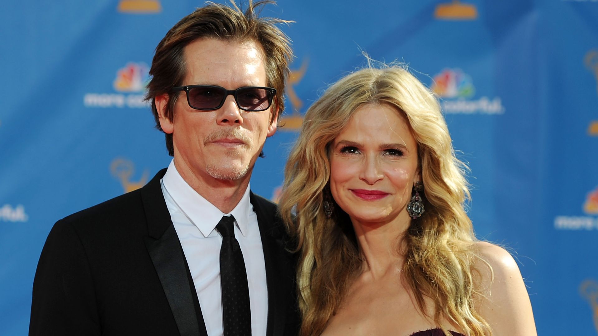 Kevin Bacon and actress Kyra Sedgwick arrive at the 62nd Annual Primetime Emmy Awards