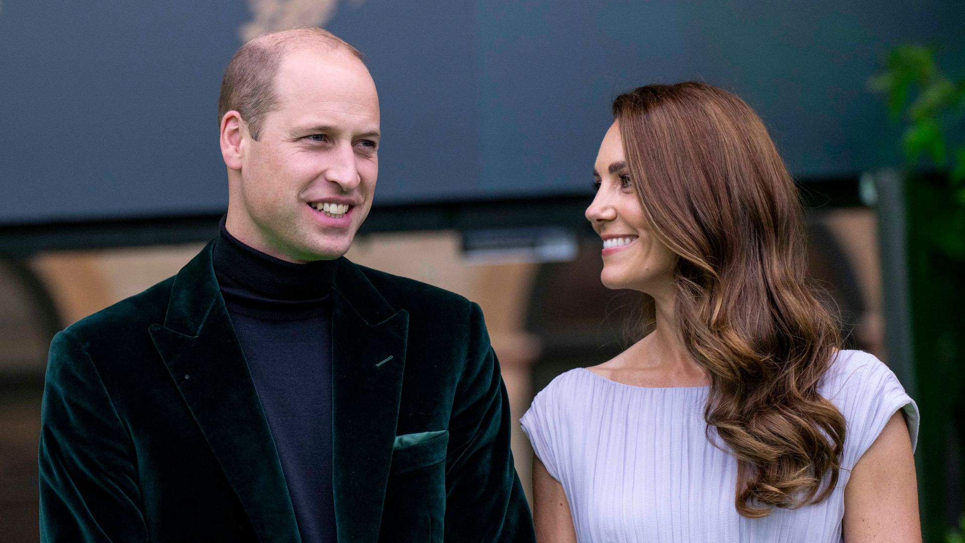 William and Kate smile at each other at Eartshot Prize 2021