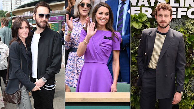 Split image of Courteney Cox and Johnny McDaid, Princess Kate and Paul Mescal