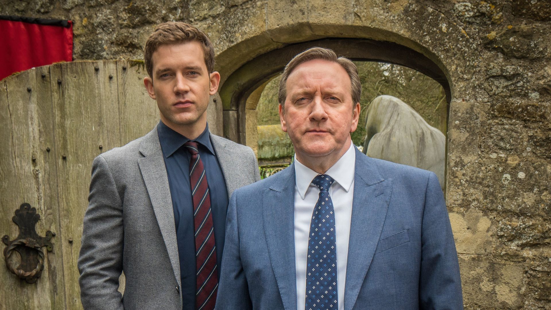Two of the stars of Midsomer Murders in a promotional image