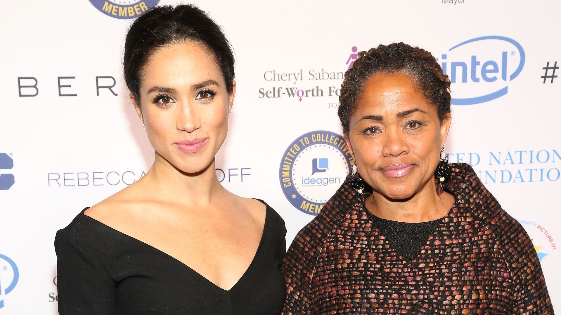 Meghan Markle and Doria Ragland attend UN Women's 20th Anniversary of the Fourth World Conference of Women in Beijing at Manhattan Centre at Hammerstein Ballroom on March 10, 2015 in New York City.