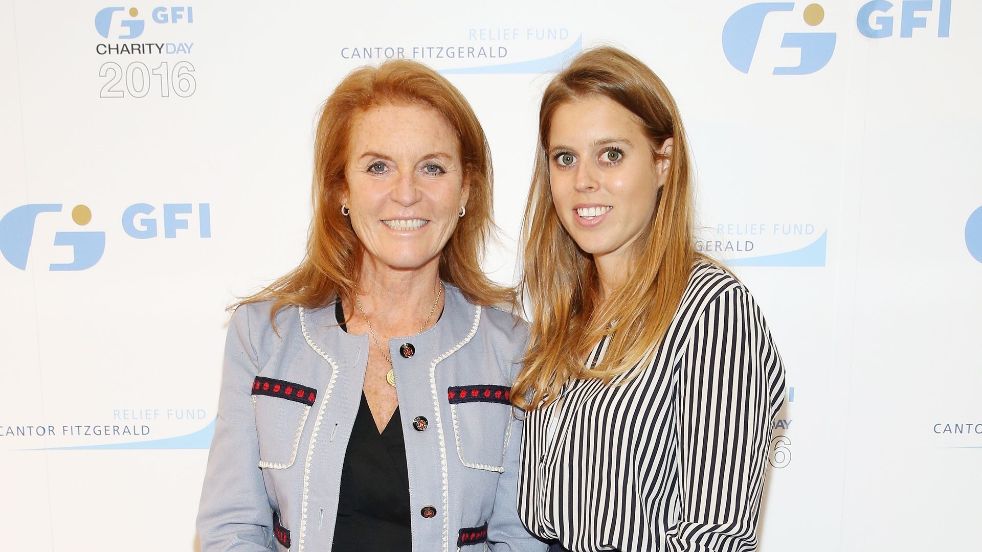 Sarah Ferguson and Princess Beatriceattend the Annual Charity Day hosted by Cantor Fitzgerald, 2016