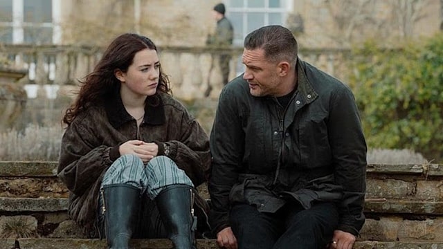 photo from mobland of tom hardy and teddie allen in character
