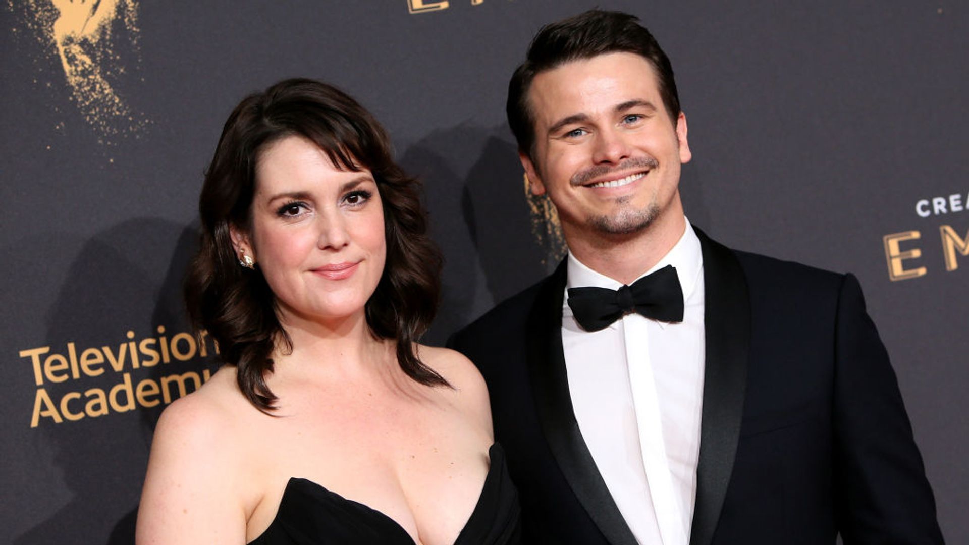 Actress Melanie Lynskey and actor Jason Ritter attend the 2017 Creative Arts Emmy Awards at Microsoft Theater on September 10, 2017