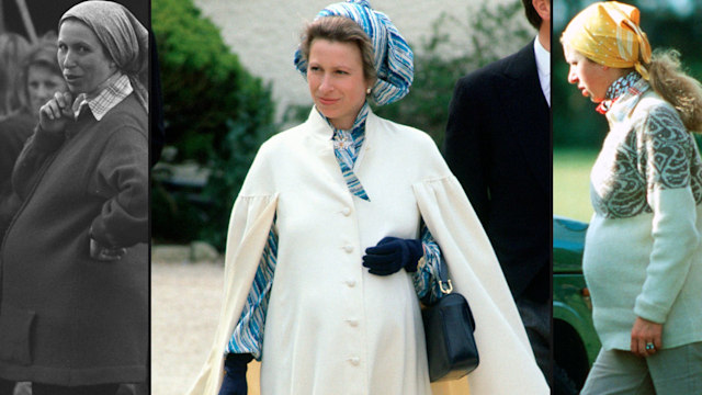 Pregnant Princess Anne sporting a baby bump