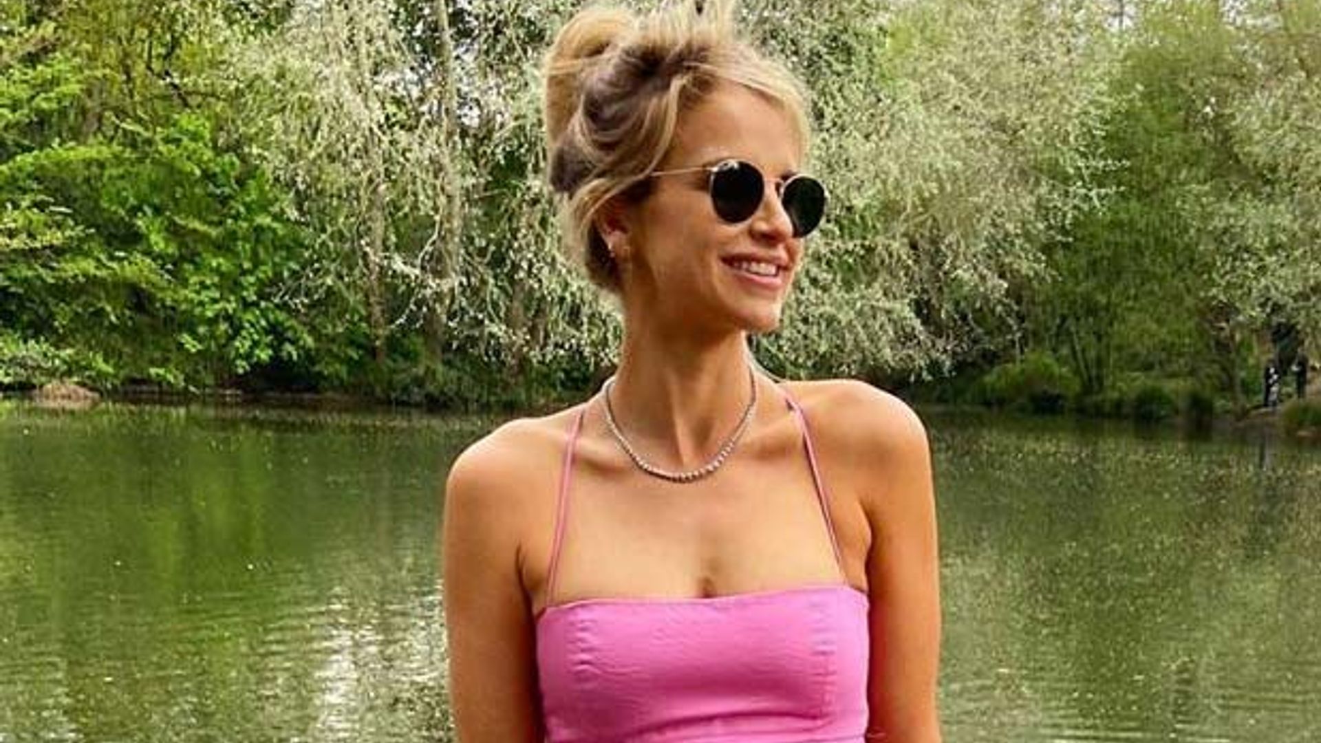 vogue williams pink dress style fashion