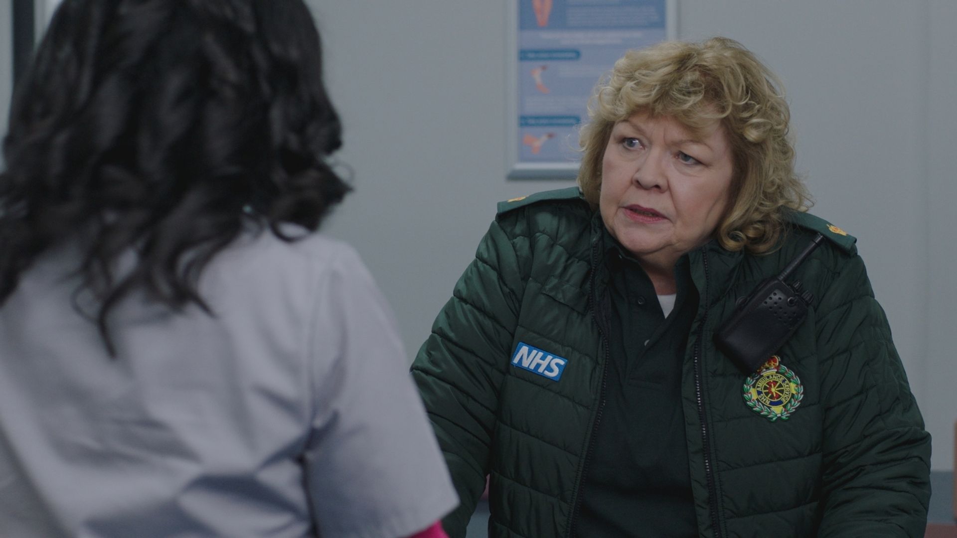 Di Butcher and Jamie Marie Leary in Casualty