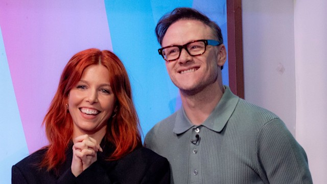 Stacey Dooley and Kevin Clifton on the set of Loose Women