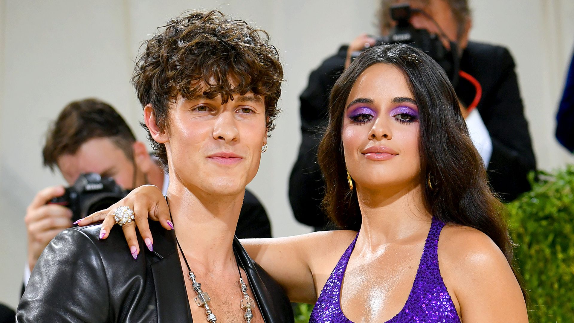 Shawn Mendes and  Camila Cabello attend The 2021 Met Gala 