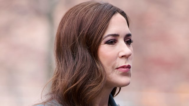 Crown Princess Mary with uncertain look on her face