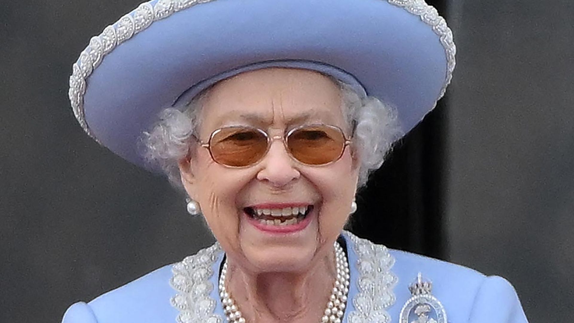 queen trooping the colour sunglasses balcony