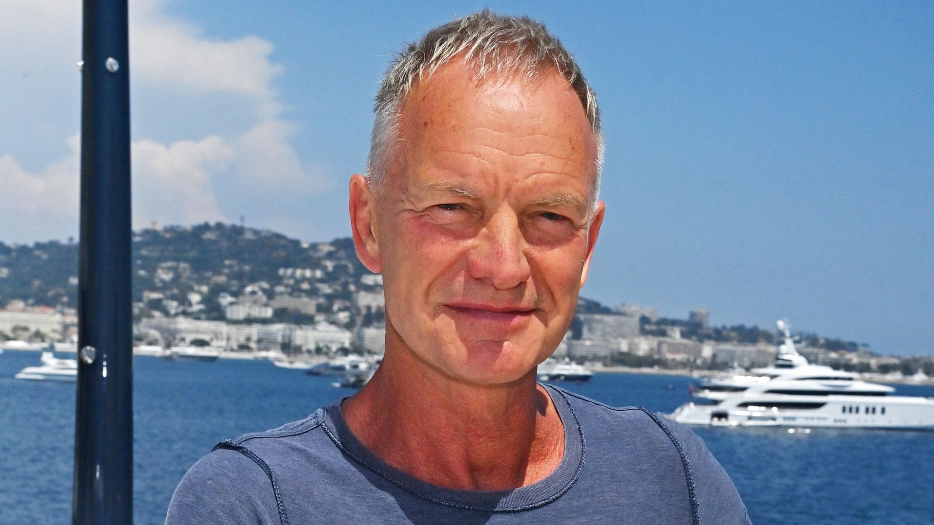 Sting attends a party during the 76th Cannes Film Festival 